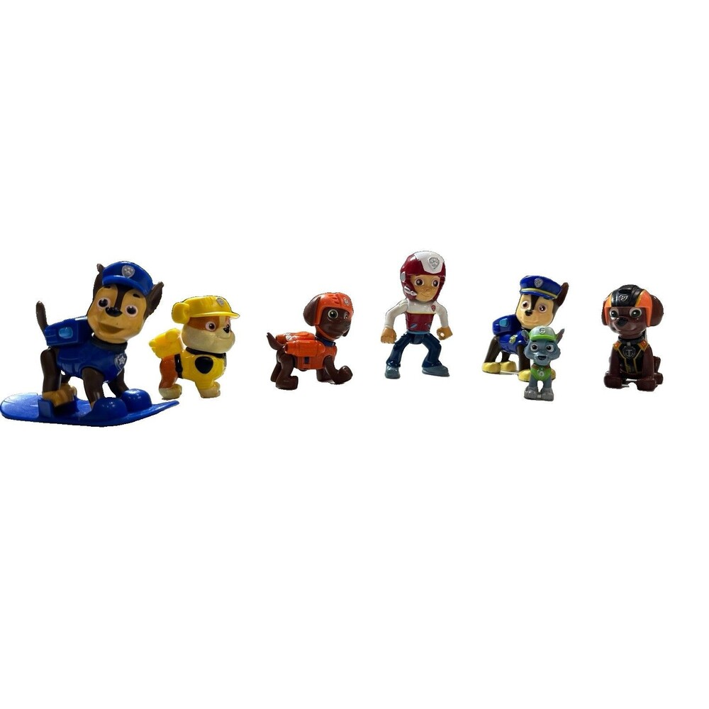 Paw Patrol Dog Figures Lot of 7